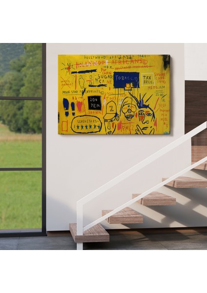 Jean Michel Basquiat, Hollywood Africans 1983 Kanvas TABLO-5058 indirimleri
