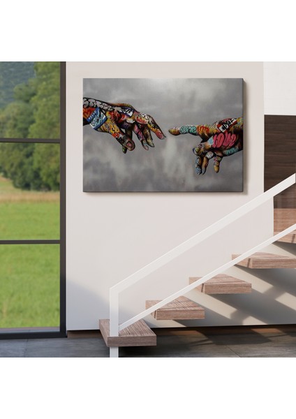 Tanrının Eli Tablo, Hıristiyanlara Hediye, Incil Severler, Banksy Graffiti SANATI-5415 indirimleri