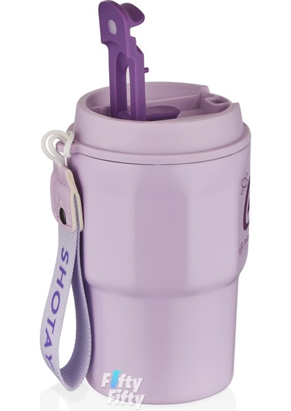 Çelik 450 ml Kahve Bardağı Mug 6 Saat Sıcaksoğuk Taşıma Askılı