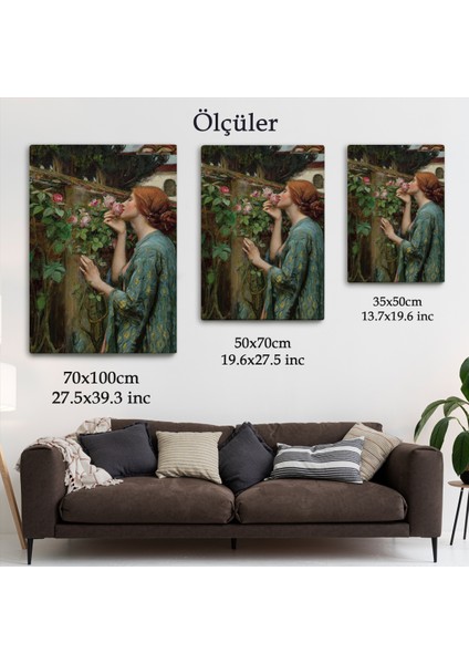 Gül Koklayan Güzel Helen Dekoratif Duvar TABLOSU-6138