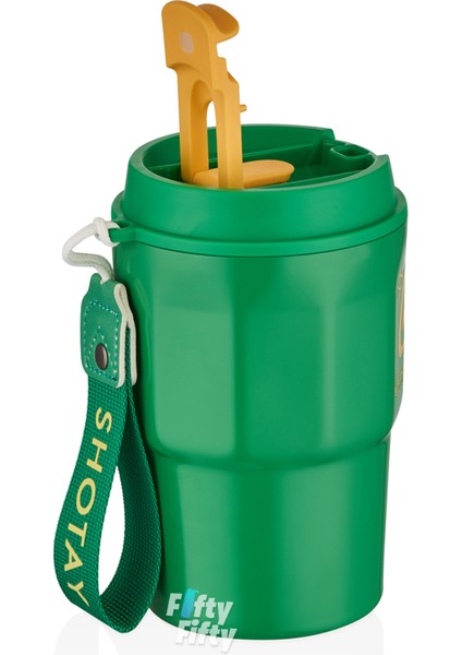 Çelik 450 ml Kahve Bardağı Mug 6 Saat Sıcaksoğuk Taşıma Askılı