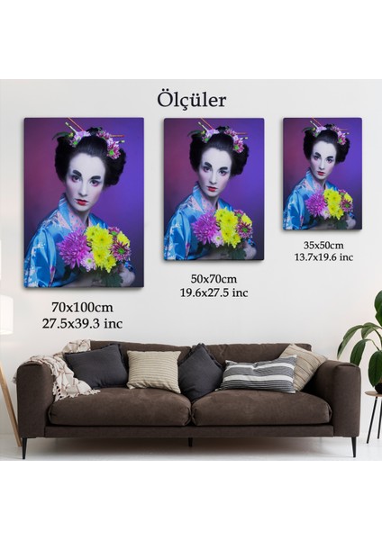 Mavi Kimonolu Geyşa TABLO-5977