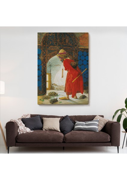 Osman Hamdi Bey'in Kaplunbağa Terbiyecisi Isimli Eseri Kanvas TABLO-5129