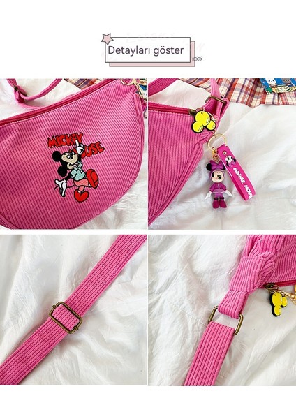 Mickey Donald Duck Çanta Kadın Kadife Crossbody Çanta Omuz Çantası Hava Koltuk Altı Çanta (Yurt Dışından) fiyatları