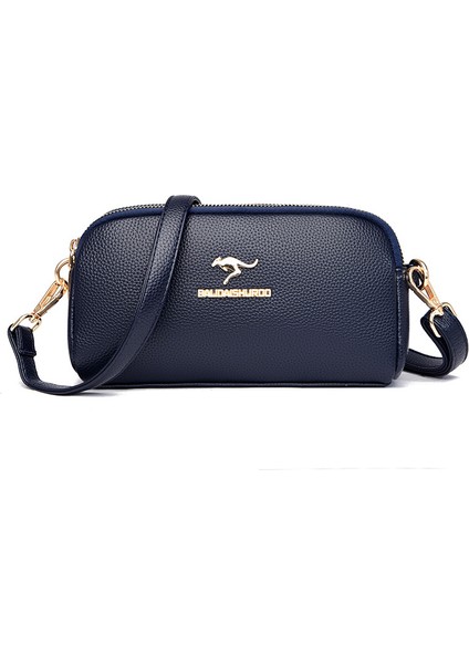 Çift Katmanlı Mini Küçük Kare Çanta Tek Omuz Crossbody Çanta (Yurt Dışından)
