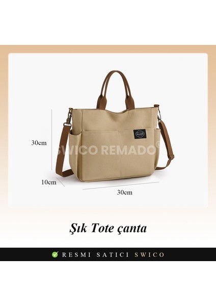 Kadınlar Için Büyük Kapasiteli Günlük Omuz Çantası Tote Çanta (Yurt Dışından) fiyatları