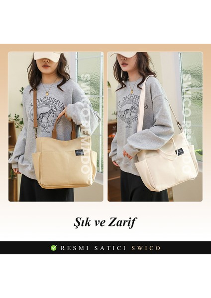 Kadınlar Için Büyük Kapasiteli Günlük Omuz Çantası Tote Çanta (Yurt Dışından) modelleri