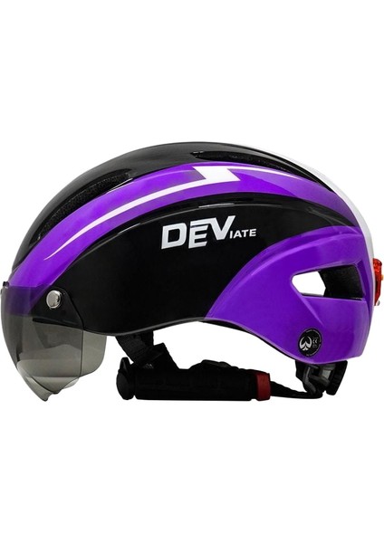Devıate Güvenlik Arka Lambası ile Manyetik Gözlük Bisiklet Kask (Yurt Dışından)