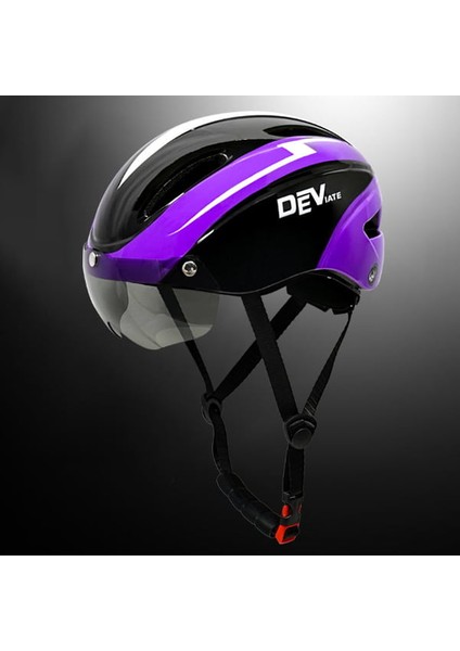 Devıate Güvenlik Arka Lambası ile Manyetik Gözlük Bisiklet Kask (Yurt Dışından)