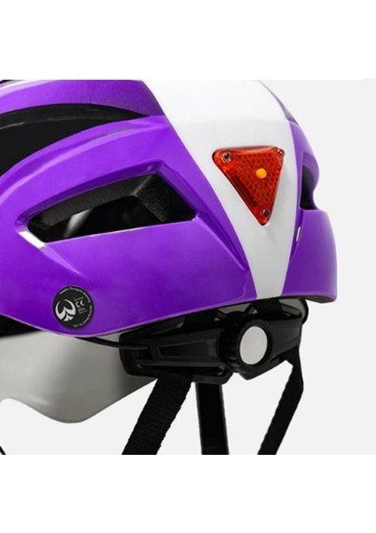 Devıate Güvenlik Arka Lambası ile Manyetik Gözlük Bisiklet Kask (Yurt Dışından)