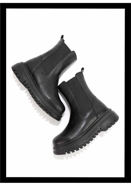 Siyah Kadın Bot & Bootie K02129051509