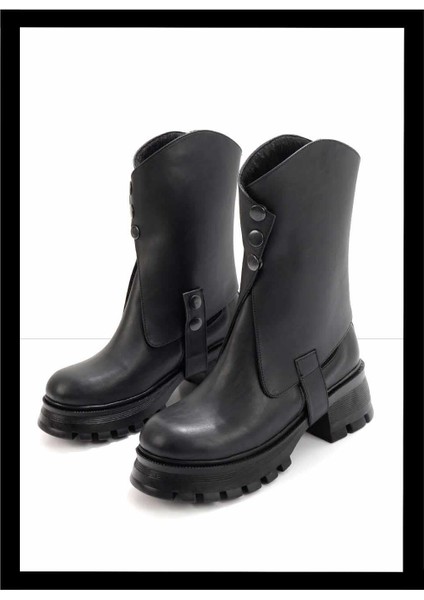 Siyah Kadın Bot & Bootie K02411160109