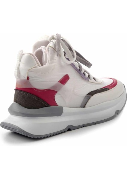 Beyaz Fuşya Paraşüt Kadın Sneaker K01991116067 fırsatları