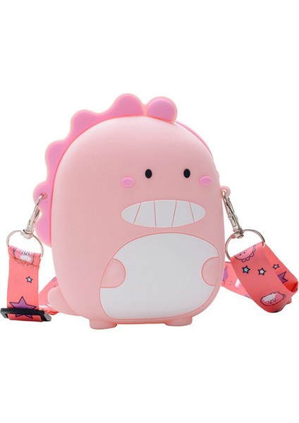 Karikatür Dinozor Crossbody Çanta Çocuk Silikon Telefon Kılıfı Omuz Çantaları Satchel Kızlar Güzel Çanta Hayvan Çanta Cüzdan (Yurt Dışından)