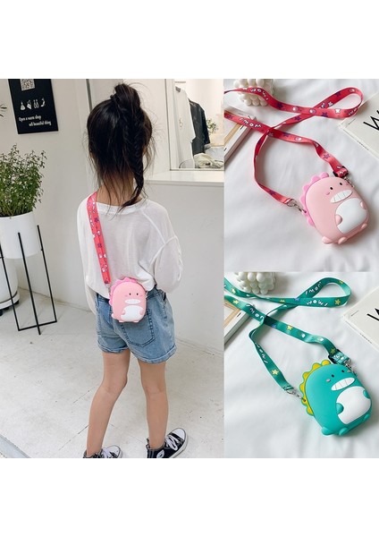 Karikatür Dinozor Crossbody Çanta Çocuk Silikon Telefon Kılıfı Omuz Çantaları Satchel Kızlar Güzel Çanta Hayvan Çanta Cüzdan (Yurt Dışından) fiyatları