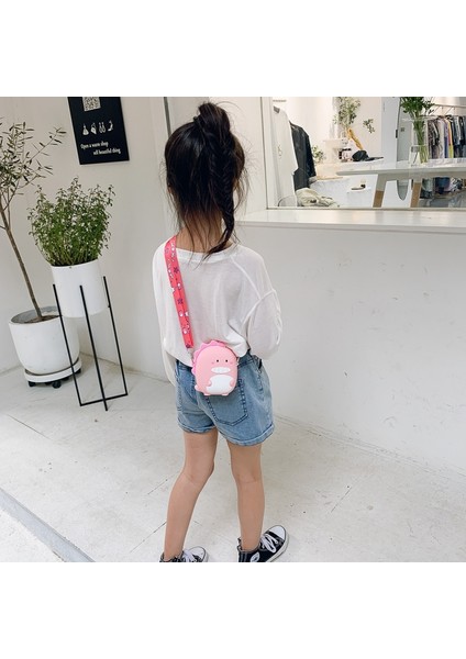 Karikatür Dinozor Crossbody Çanta Çocuk Silikon Telefon Kılıfı Omuz Çantaları Satchel Kızlar Güzel Çanta Hayvan Çanta Cüzdan (Yurt Dışından) modelleri