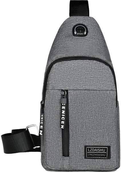 Moda Göğüs Çantası Su Geçirmez Göğüs Küçük I Gri (Yurt Dışından)