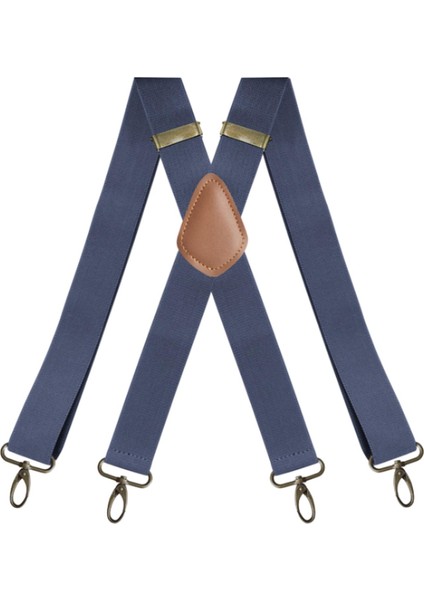 Askılı Askılı Pantolon 4 Klips x Şekilli 3,5 cm Genişliğinde Mavi (Yurt Dışından)