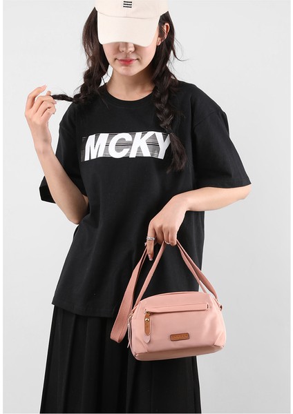 2023 Yeni Yaz Moda Kadın Çantası Rahat Basit Tek Omuz Crossbody Çanta Hafif Oxford Naylon Bed Çanta Küçük Kare Çanta (Yurt Dışından)