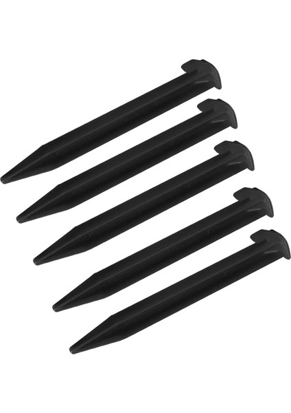 5 Parça Çadır Kazıkları Zemin Çivisi Tente Barınak Tarp Çadır Kazıkları Hafif 14.5 cm Siyah (Yurt Dışından)