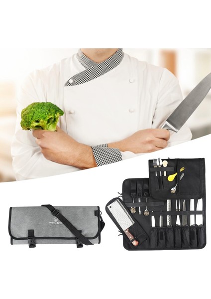Şef Çanta Taşınabilir 16 Cepler Mutfak Için Çatal Bıçak (Yurt Dışından) modelleri