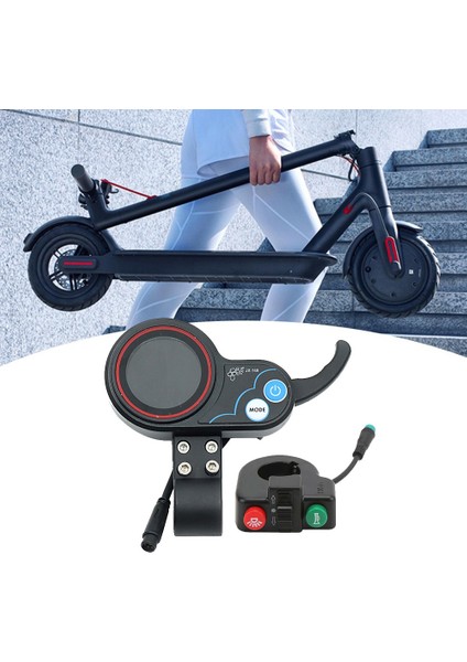 JX-168 Elektrikli Scooter Kontrol Paneli Ölçer 36V 48V Ayarlanabilir + Anahtarı 6pın Gaz Aksesuarları Elektrikli Scooter Için (Yurt Dışından)
