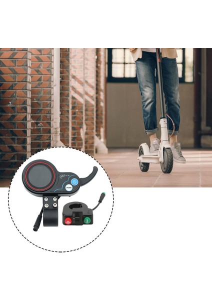 JX-168 Elektrikli Scooter Kontrol Paneli Ölçer 36V 48V Ayarlanabilir + Anahtarı 6pın Gaz Aksesuarları Elektrikli Scooter Için (Yurt Dışından)