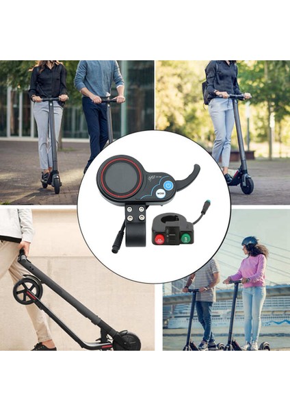 JX-168 Elektrikli Scooter Kontrol Paneli Ölçer 36V 48V Ayarlanabilir + Anahtarı 6pın Gaz Aksesuarları Elektrikli Scooter Için (Yurt Dışından)