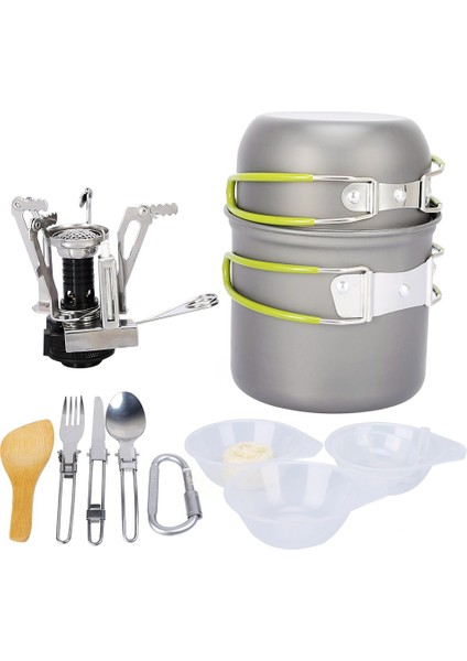 Ultra Hafif Taşınabilir Açık Hava Kamp Ocak 13 Parçalı Set (Yurt Dışından)