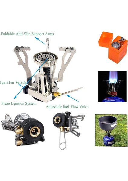 Ultra Hafif Taşınabilir Açık Hava Kamp Ocak 13 Parçalı Set (Yurt Dışından) modelleri