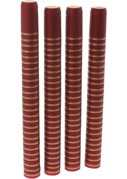 100 Şişe Kapsülleri Şişe Üstleri Küçültüler Final Kollu 30MM -Bordo (Şeritler) 60MM Yüksek (Yurt Dışından)