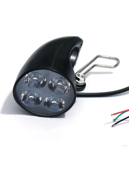 36V 48V Ebike Işık Scooter Lambası Elektrikli Bisiklet 4 LED Ön Far Ultra-Parlak Spot Boynuz ile (Yurt Dışından) fiyatları