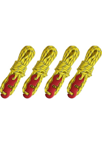 4 Adet Açık Guy Hatları Sırt Çantasıyla Seyahat Kamp Halat Kordon Tarp Kamp Çadırı Kabloları Sarı (Yurt Dışından)