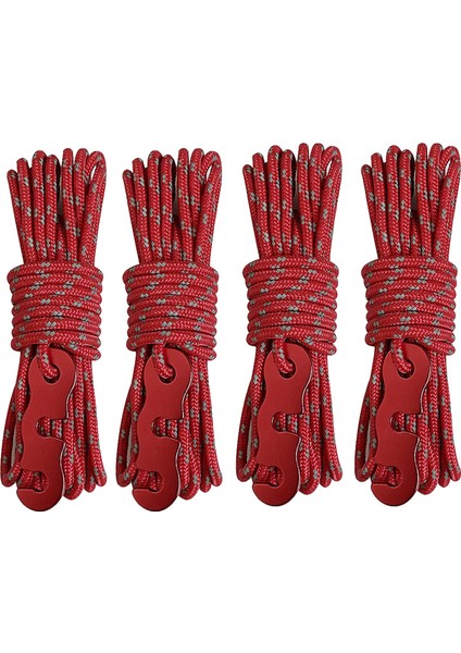 4 Adet Açık Guy Hatları Sırt Çantasıyla Seyahat Kamp Halat Kordon Tarp Kamp Çadırı Kabloları Kırmızı (Yurt Dışından) modelleri