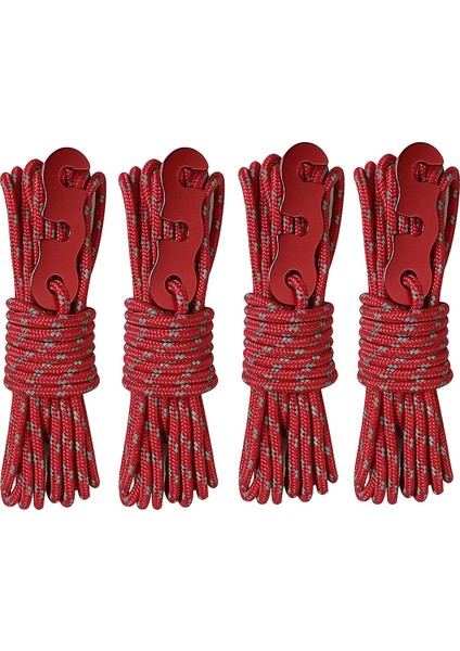 4 Adet Açık Guy Hatları Sırt Çantasıyla Seyahat Kamp Halat Kordon Tarp Kamp Çadırı Kabloları Kırmızı (Yurt Dışından) indirimleri