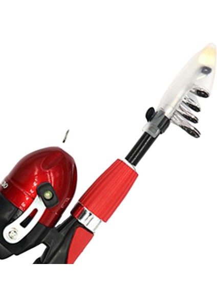 Çocuklar Için Seyahat Çocuk Olta Kamışı Olta ve Makara Kombinasyonu Kırmızı (Yurt Dışından) indirimleri