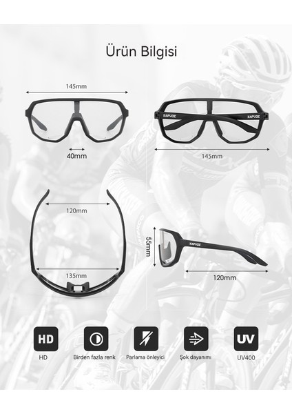 Erkek Bisiklet Gözlükleri, Renk Değiştiren Profesyonel Gözlükler ve Güneş Gözlükleri (Yurt Dışından) fırsatları