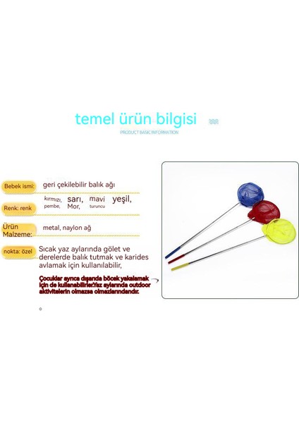 Geri Çekilebilir Balık Ağı Çocuk Böcek Ağı Balık Ağı Çantası (Yurt Dışından) modelleri