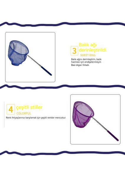 Geri Çekilebilir Balık Ağı Çocuk Böcek Ağı Balık Ağı Çantası (Yurt Dışından) indirimleri