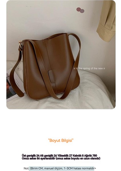 Zara Büyük Kapasiteli Çanta Kadın Retro Kova Çantası Okul Çantası Askılı Çanta Tote Çanta (Yurt Dışından) fiyatları