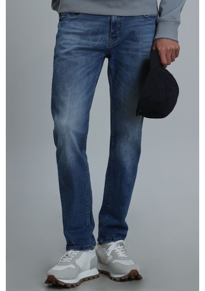 Flash Smart Jean Erkek Pantolon Slim Fit Mavi