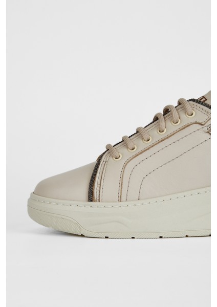 Kadın Bej Hakiki Deri Sneakers & Spor Ayakkabı 775 1732 Bn Ayk SK23/24 fırsatları