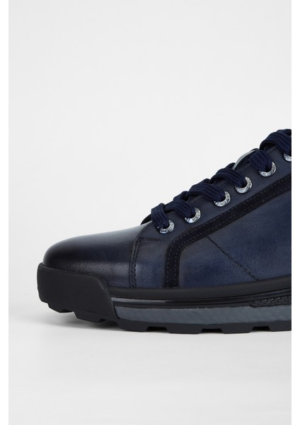 Erkek Lacivert Deri Casual Ayakkabı 383 5655 Erk Ayk SK23/24 fırsatları