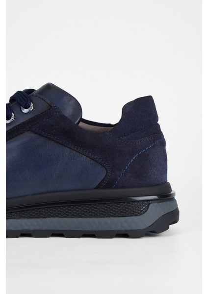 Erkek Lacivert Deri Casual Ayakkabı 383 5655 Erk Ayk SK23/24 indirimleri