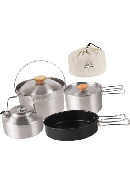 Kamp Tencere Seti, Taşıma Çantalı Kamp ve Su Isıtıcısı (Yurt Dışından)
