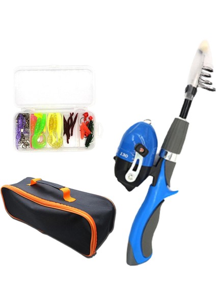 Teleskopik Olta ve Makara Combo Kitleri Çocuk Olta Mavi (Yurt Dışından) fırsatları