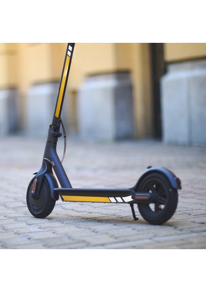 Ninebot Max G30 Kickcooter Katlanabilir Çıkartmalar (Beyaz Beyaz Sarı) Için Su Geçirmez Pvc Yansıtıcı Çıkartmalar (Yurt Dışından)
