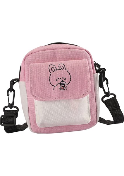 Kızlar Kanvas Çanta Omuz Çantası Bozuk Para Cüzdanı Yaz Moda Çanta Pembe (Yurt Dışından) fiyatları