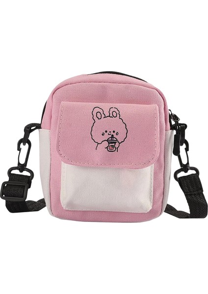 Kızlar Kanvas Çanta Omuz Çantası Bozuk Para Cüzdanı Yaz Moda Çanta Pembe (Yurt Dışından) modelleri