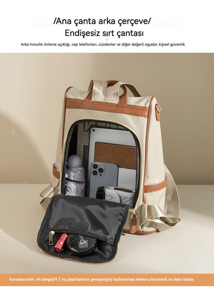 Oxford Kumaş Sırt Çantası Kadın 2022 Yeni Moda Trendi Vahşi Seyahat Büyük Kapasiteli Okul Çantası Bayan Sırt Çantası (Yurt Dışından) modelleri